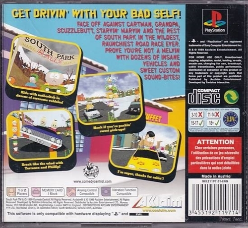 South Park Rally - PS1 (B Grade) (Genbrug)